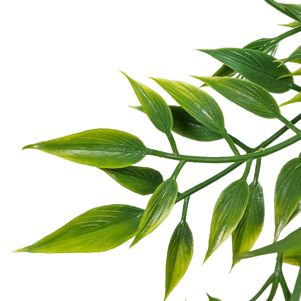 Bamboo Mixed Hanging Bush UV Resistant Artificial Close Up Of leave