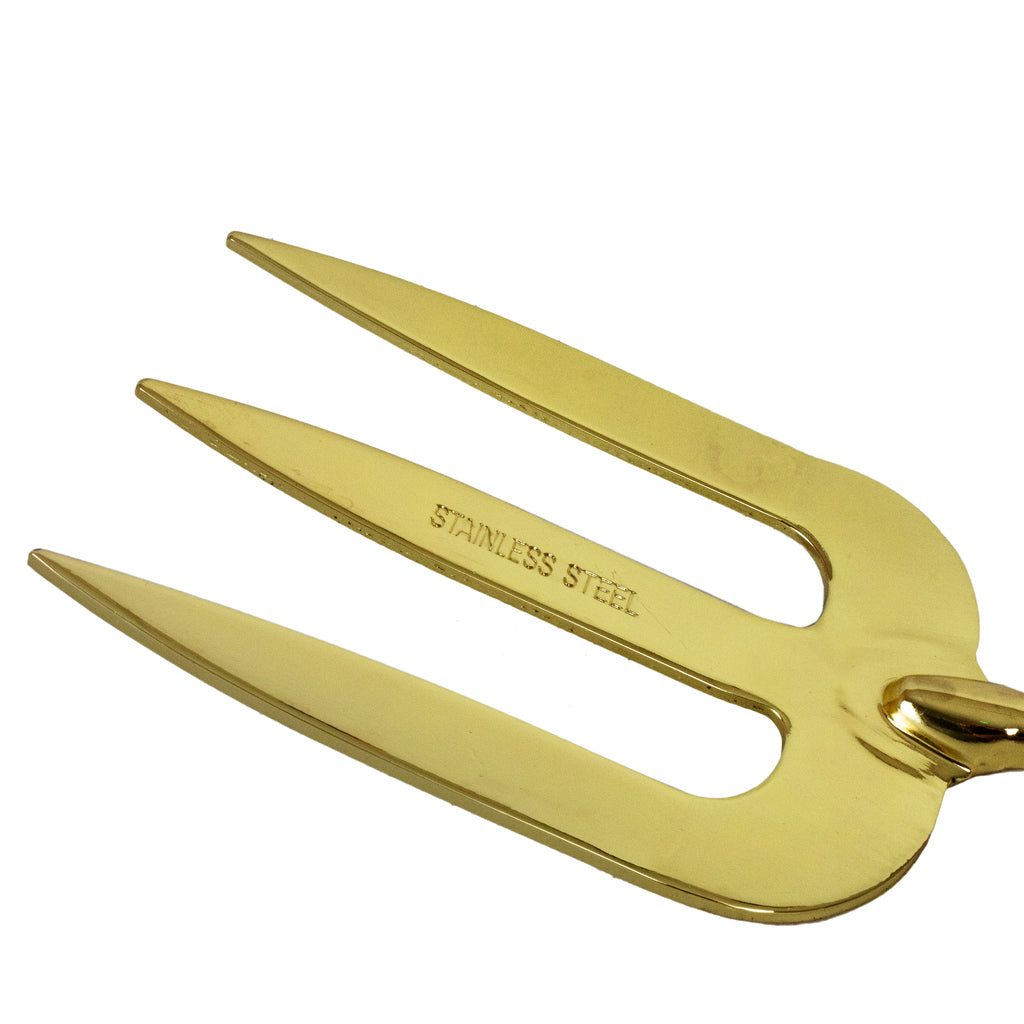 Beech Wood Fork Gold Plated
Stainless Steel Close Up