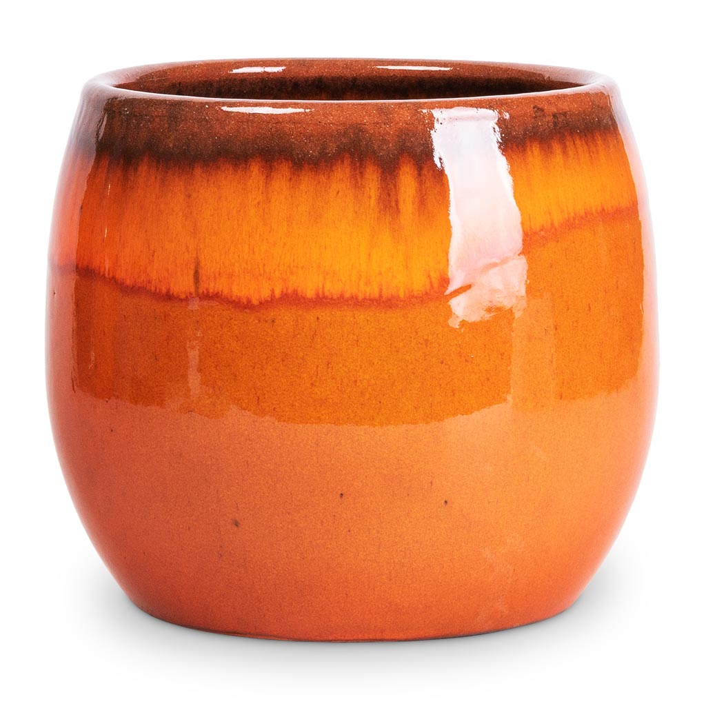 Charlotte Plant Pot - Orange - 19 x 16cm
