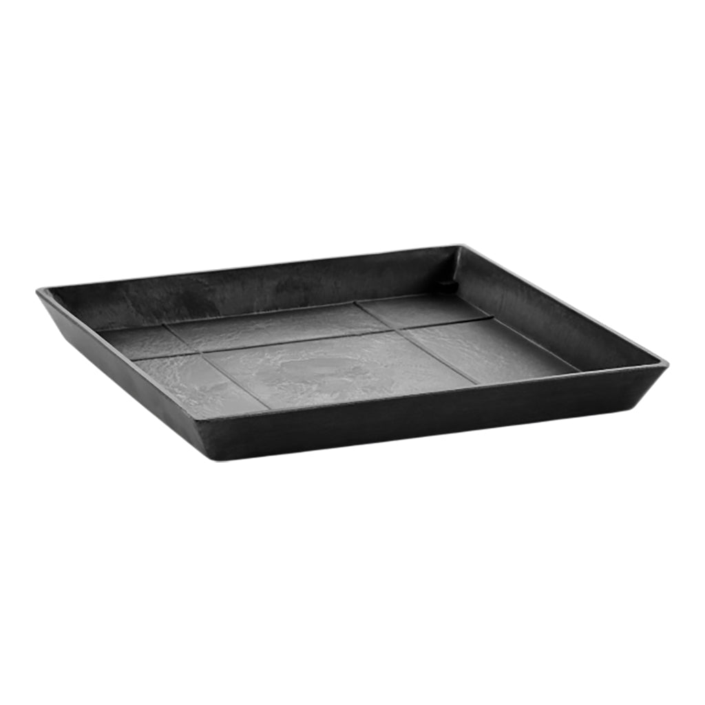 Cubed Plant Pot Saucer Slate 28x28x3cm