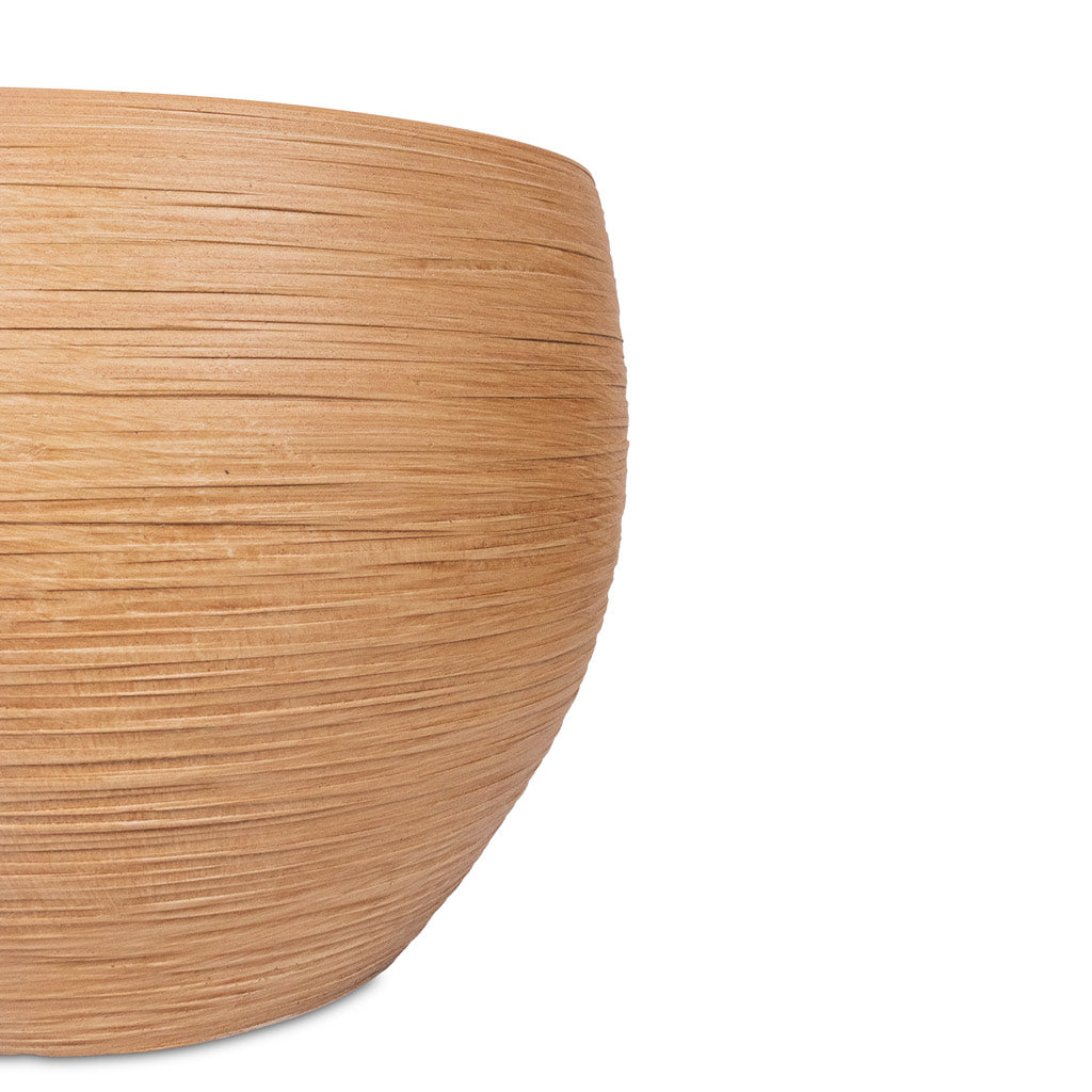 Dune Globe Planter Almond Close Up