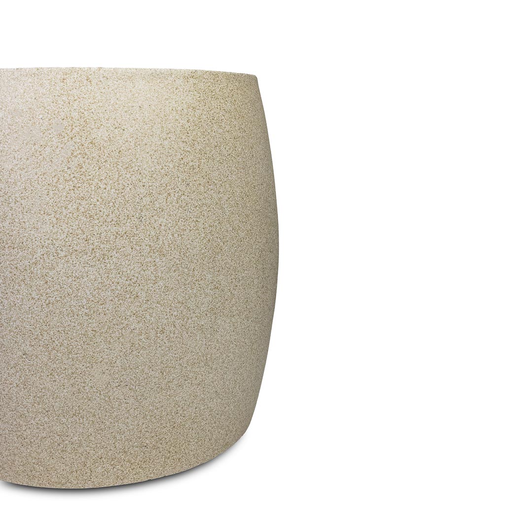 Grigio Modern Planter Antique White Concrete Close Up
