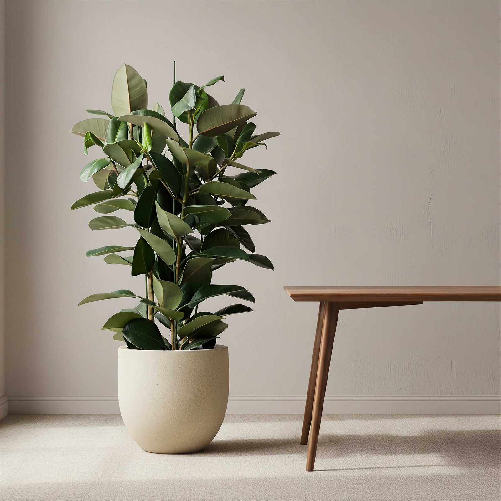 Grigio New Egg Pot Planter - Antique White Concrete 45x38