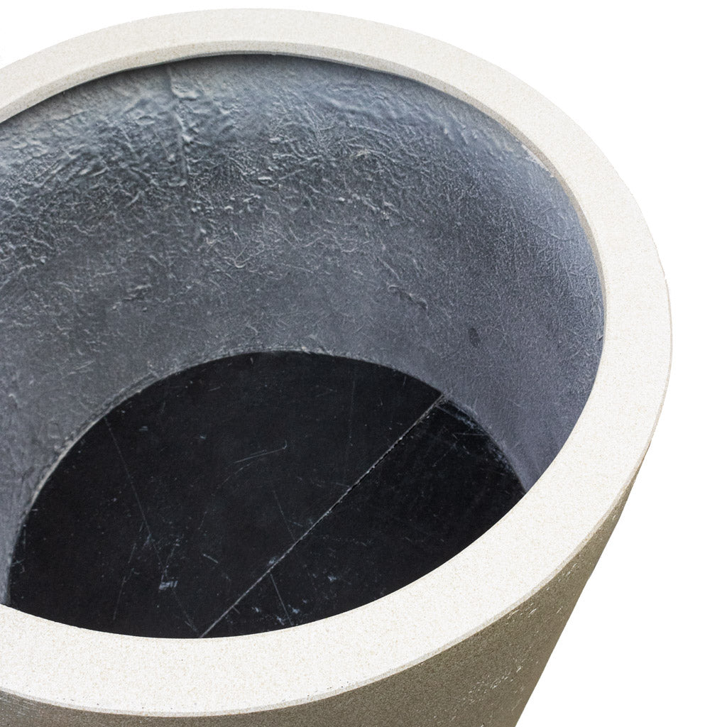Grigio Tall Partner Planter - Antique White Concrete Optional Level Insert