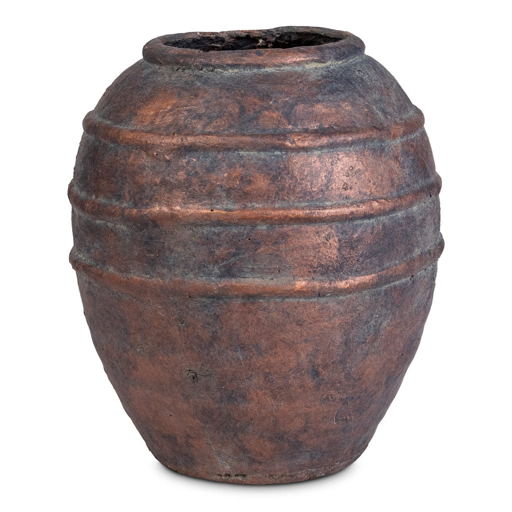 Kris Vase Copper Grey - 21x23cm