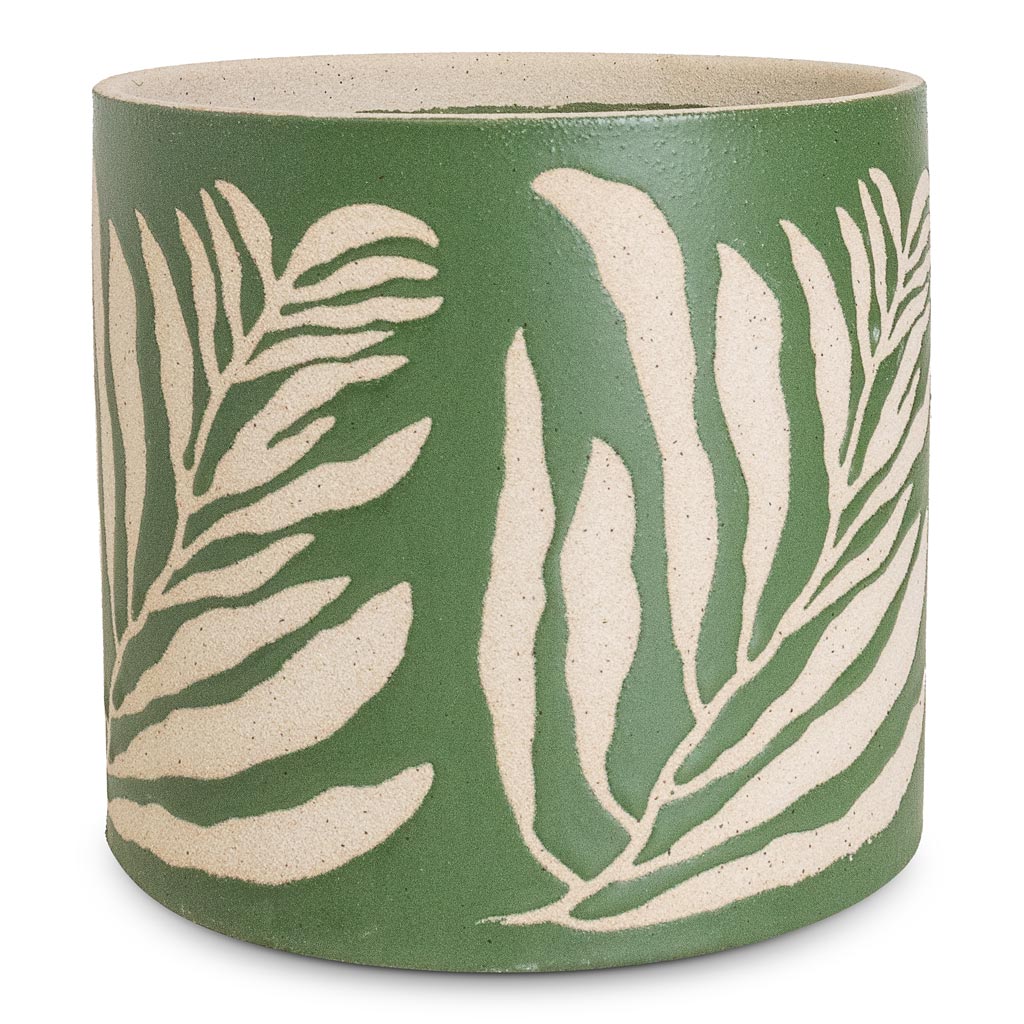 Leaf Pot Green - 15x13cm