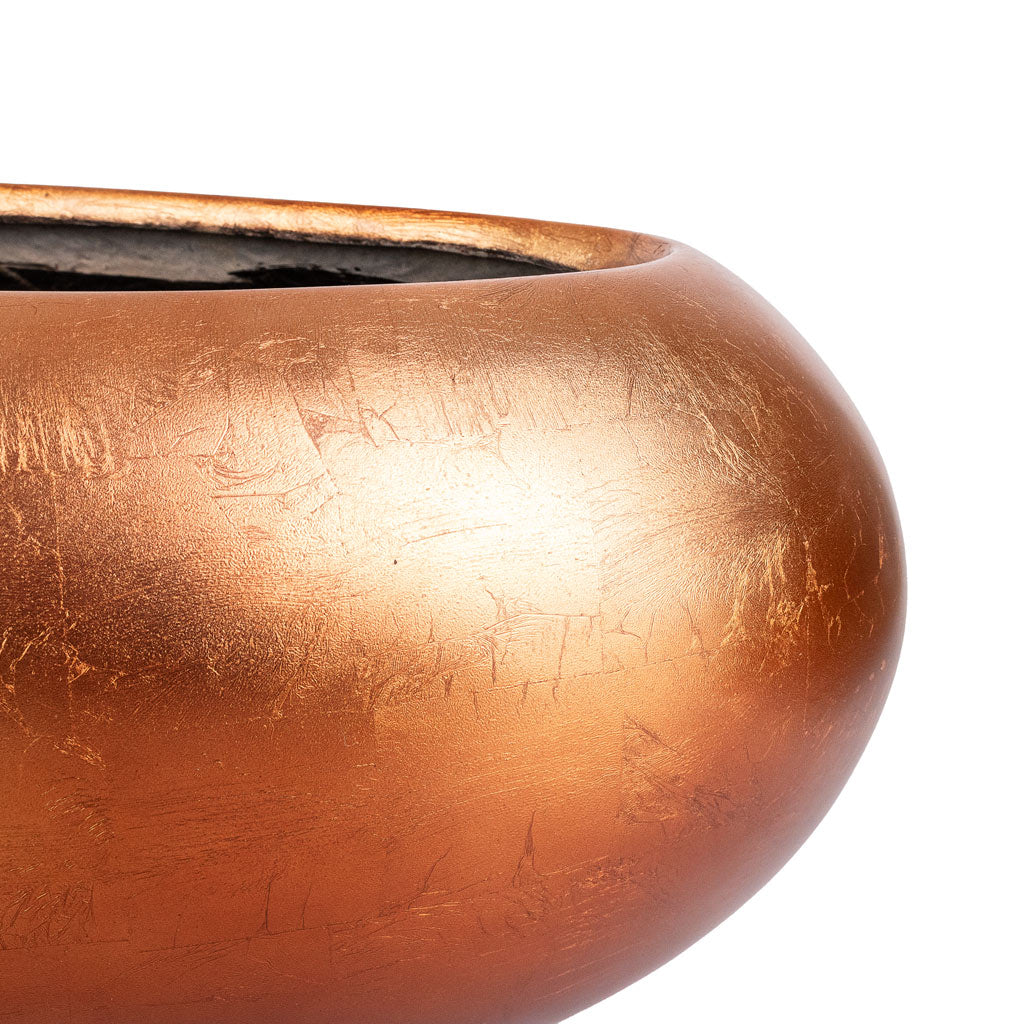 Metallic Boat Planter - Matt Copper - Shine