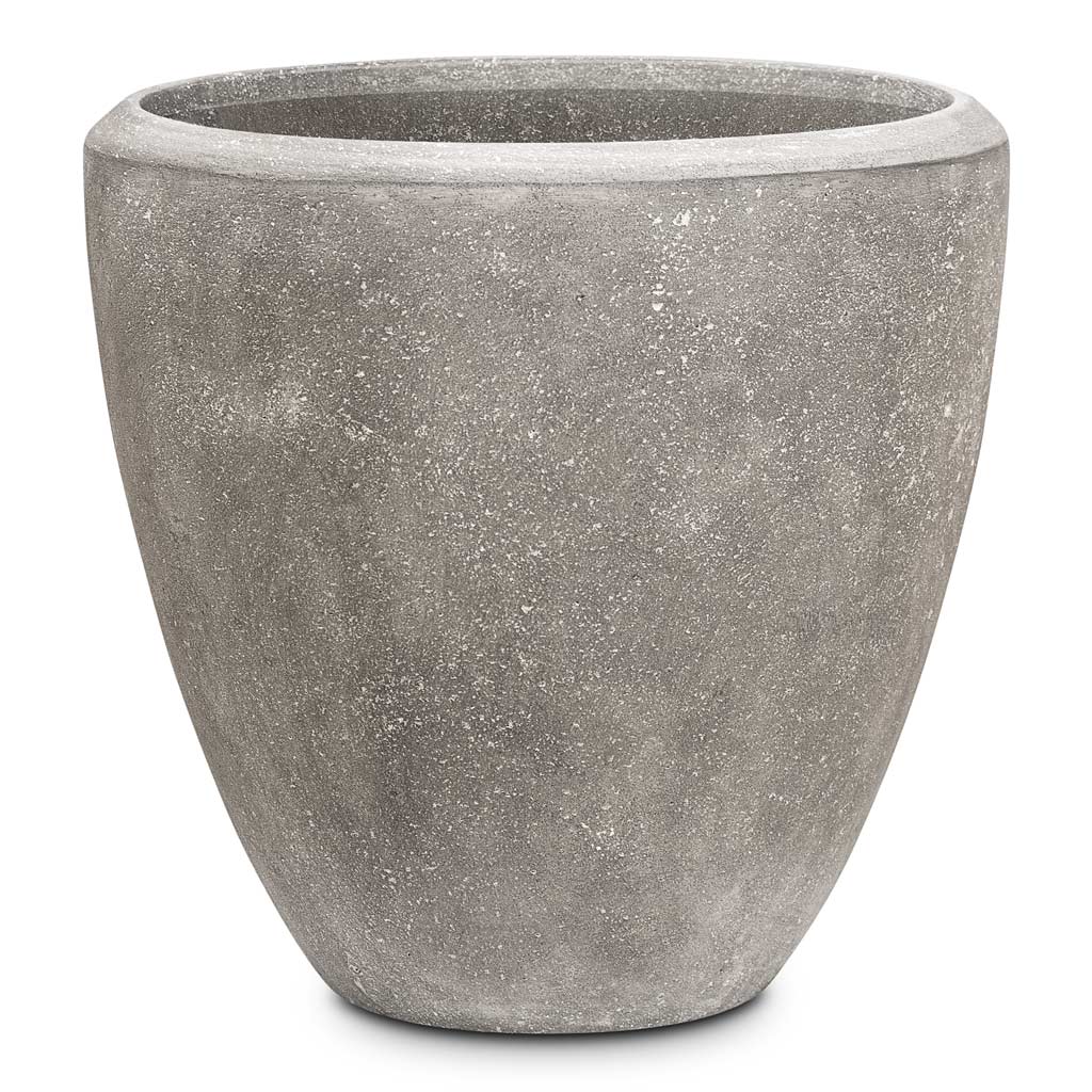 Polystone Plain Couple Planter Raw Grey 65x65cm