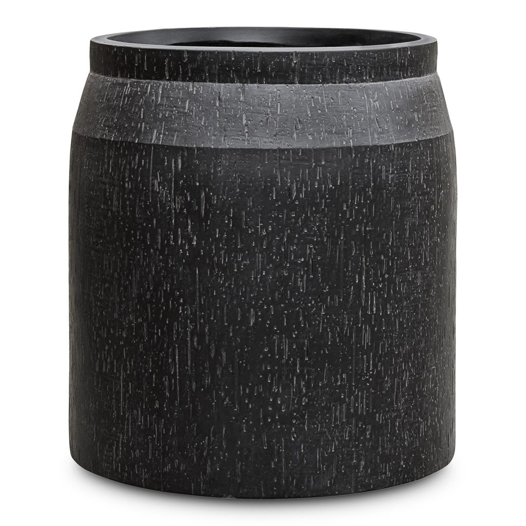 Raindrop Cylinder Jar Planter Anthracite 48x52cm