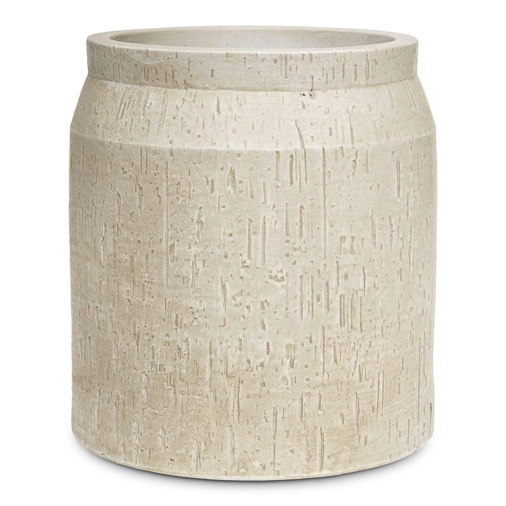 Raindrop Cylinder Jar Planter Stone 24x26cm
