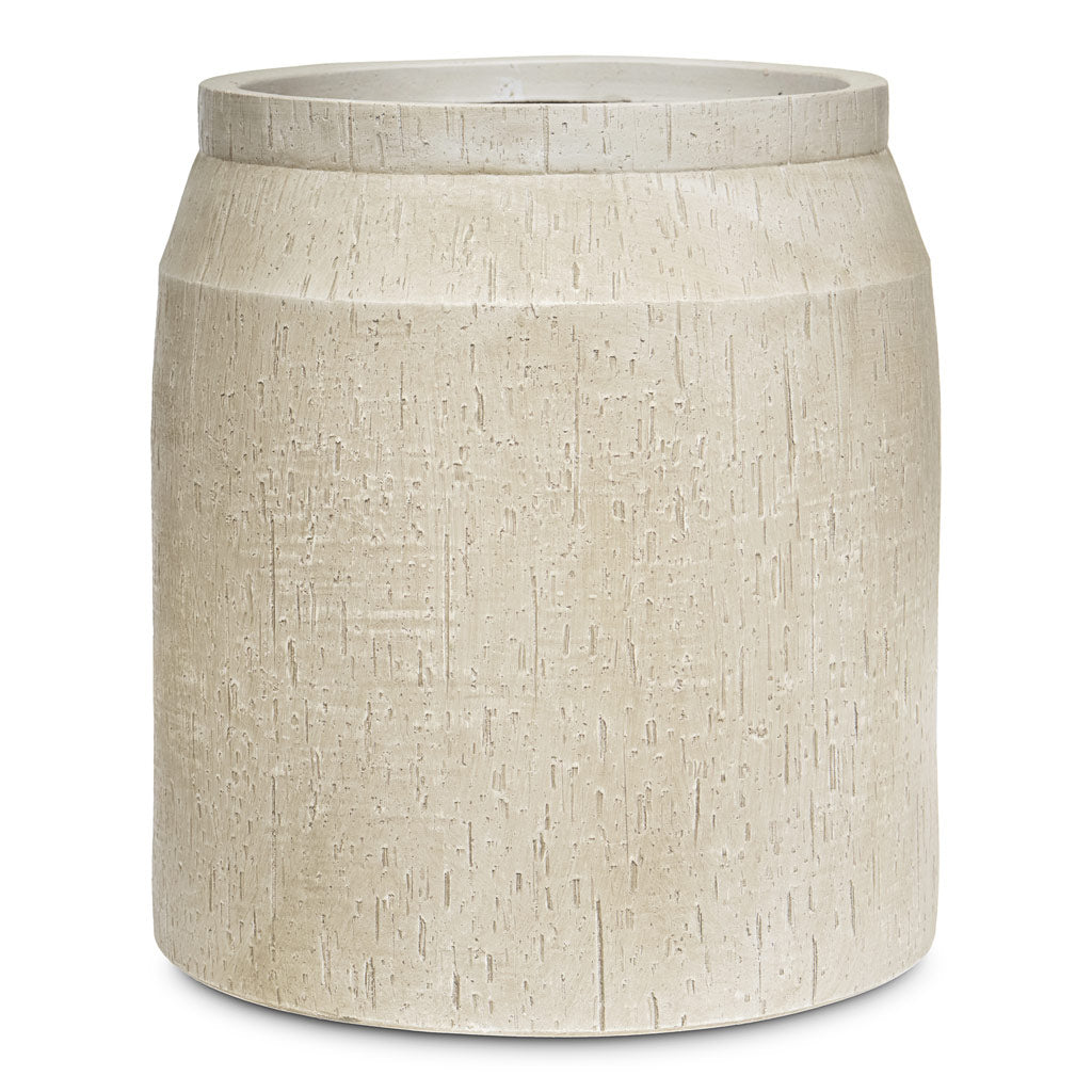 Raindrop Cylinder Jar Planter Stone 36x39cm