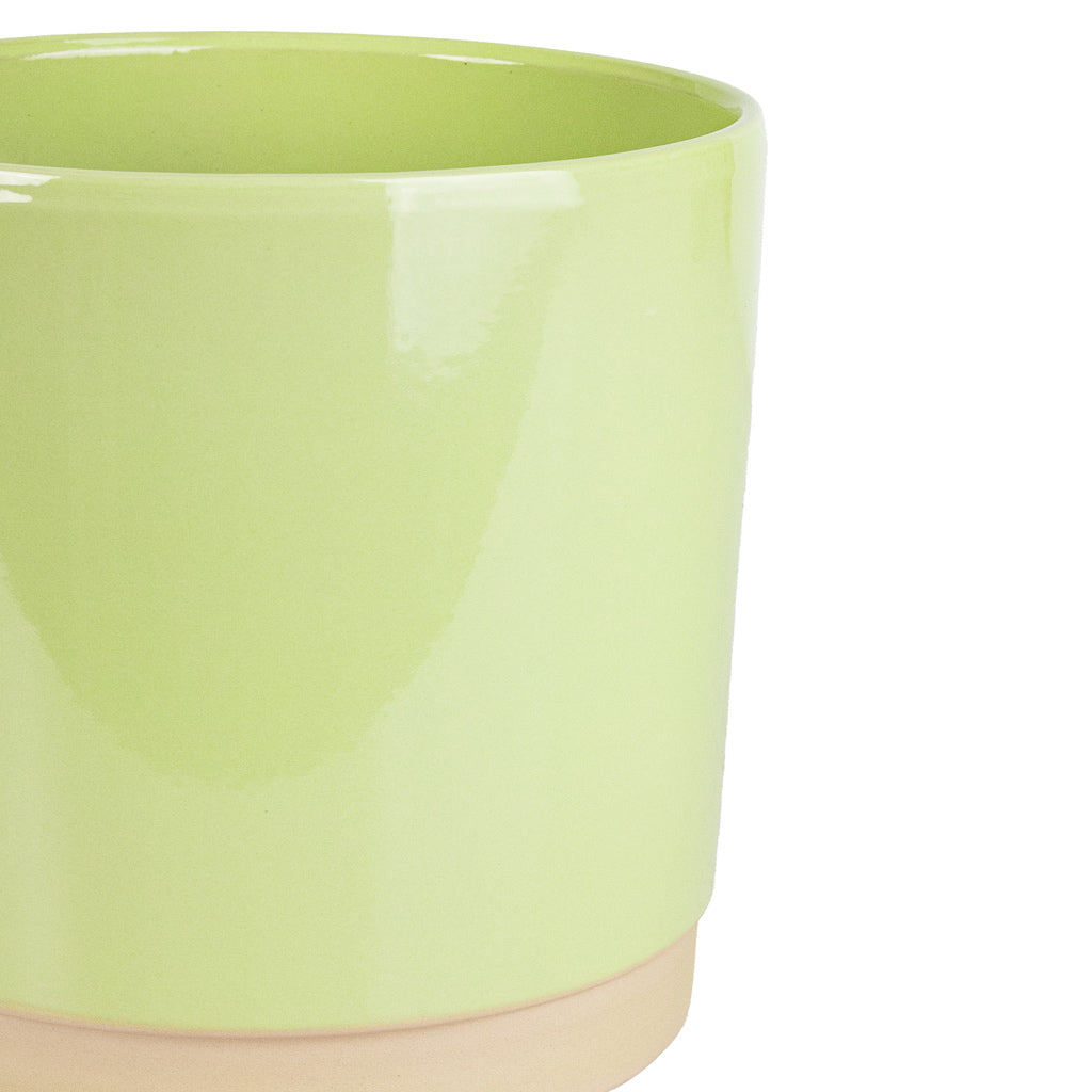Saske Pot Pastel Green Close Up