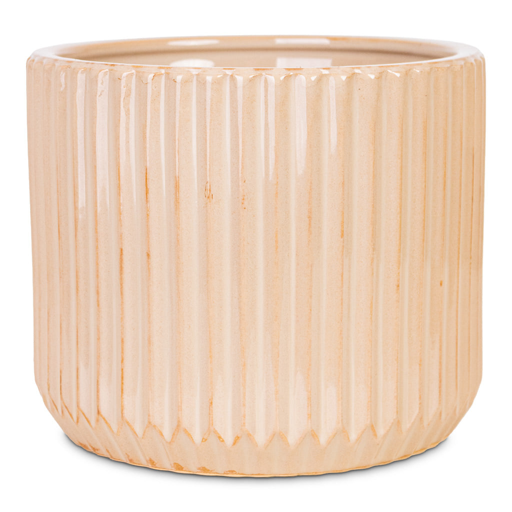 Willow Ribbed Pot Sepia 19x15cm Plant Pot