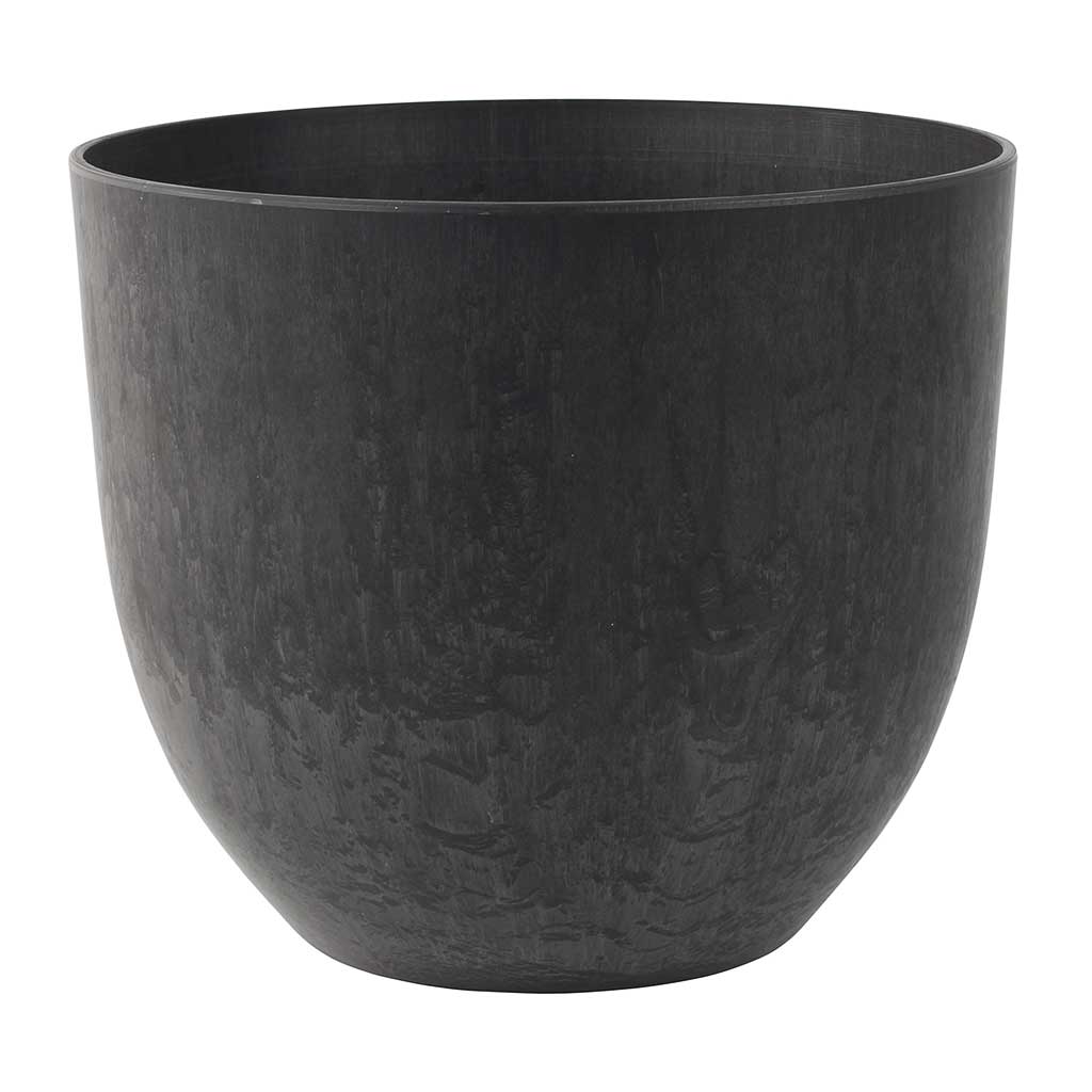Bola Artstone Plant Pot - Black - Small Medium