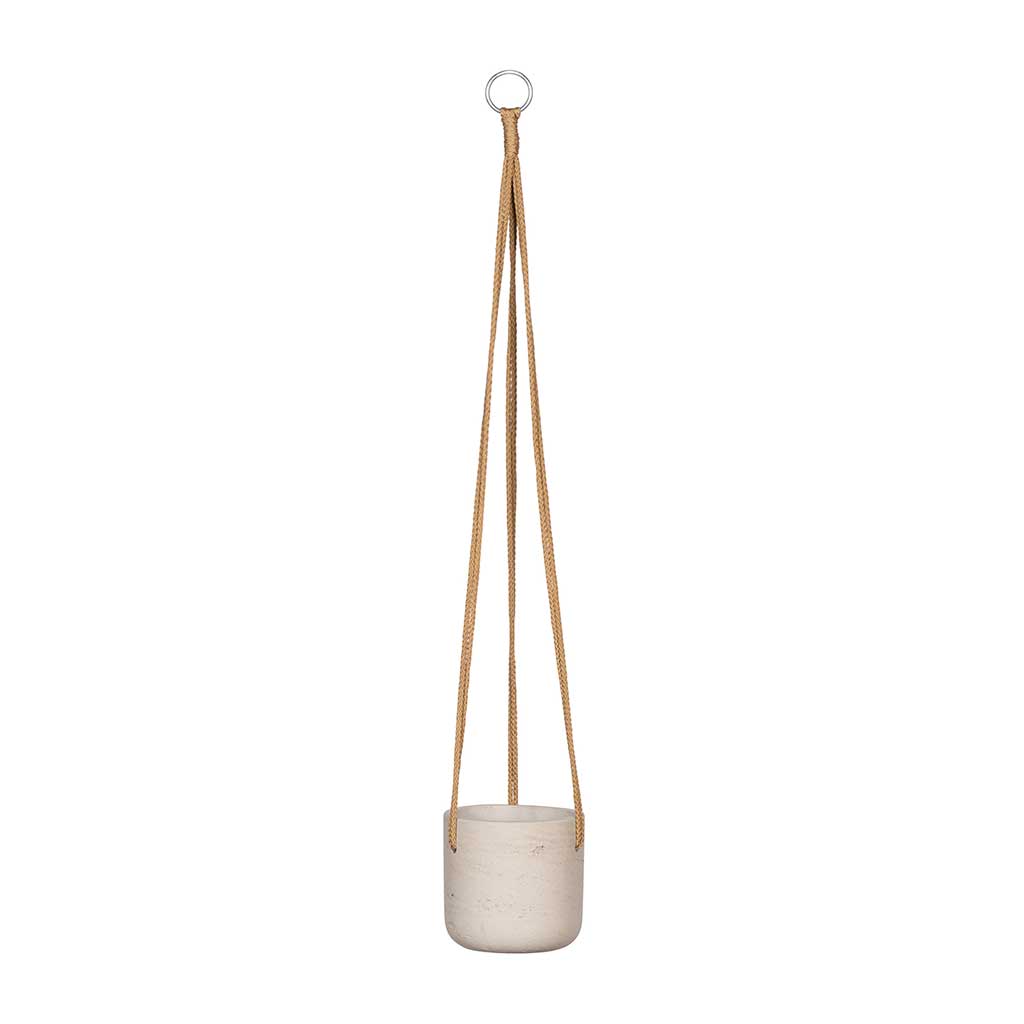 Charlie Hanging Plant Pot - Grey Washed - Medium