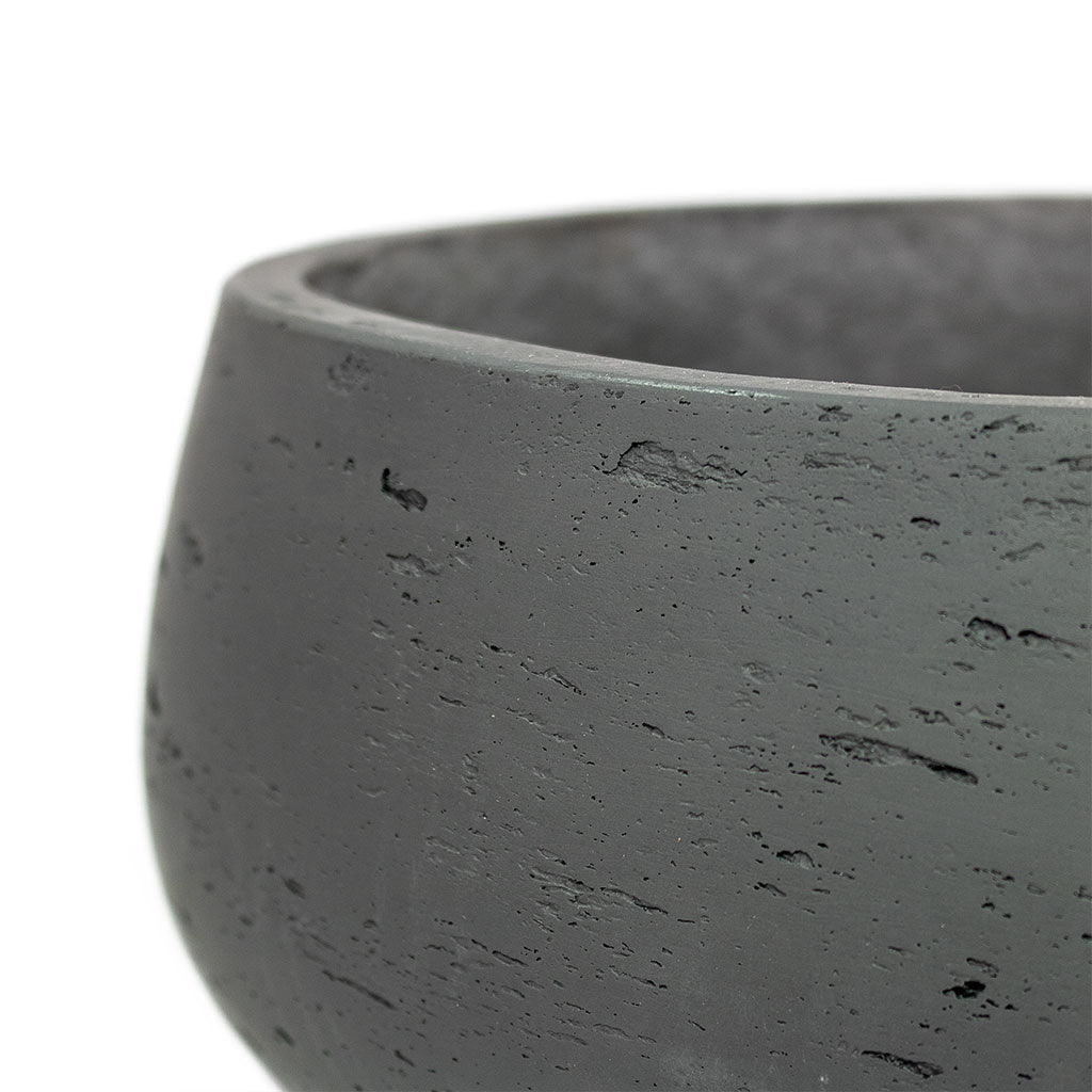 Eileen Plant Bowl Black Washed Close-Up
