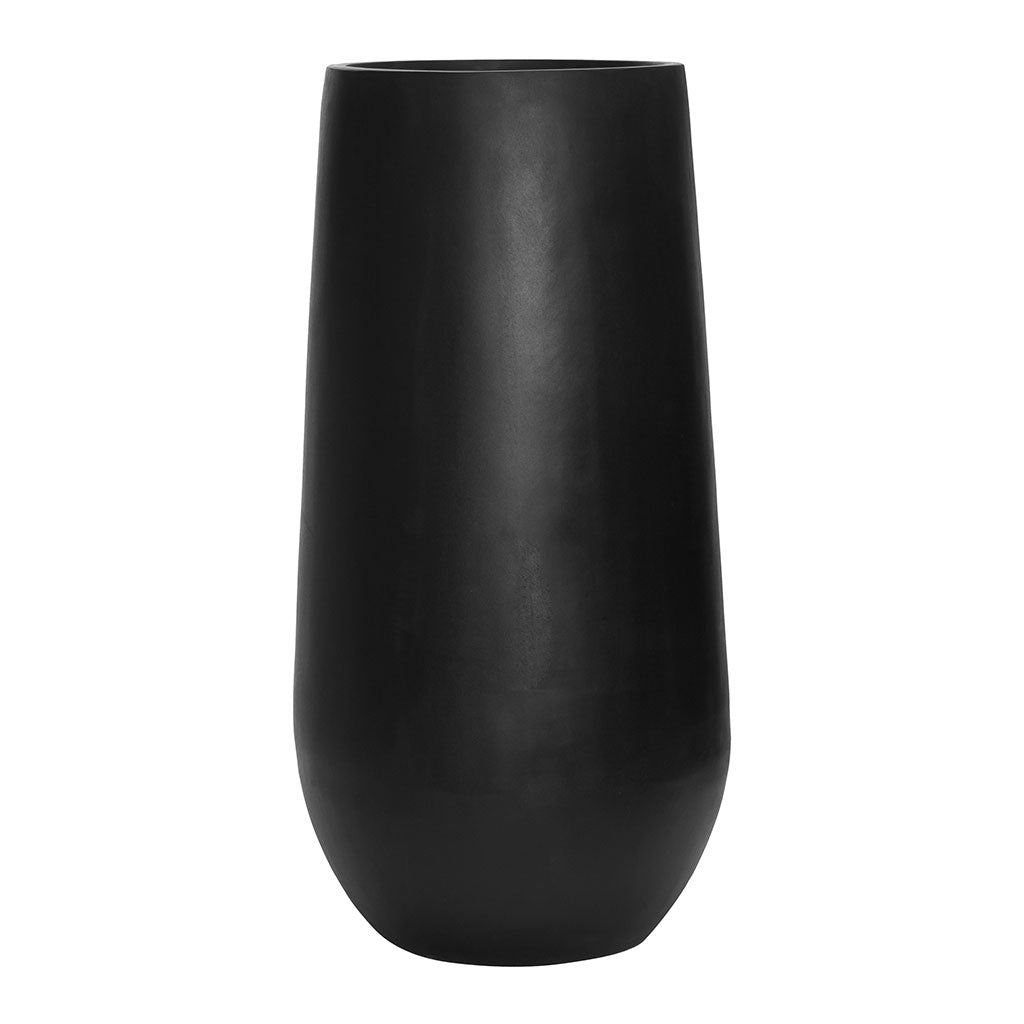 Nax Natural Tall Planter - Black