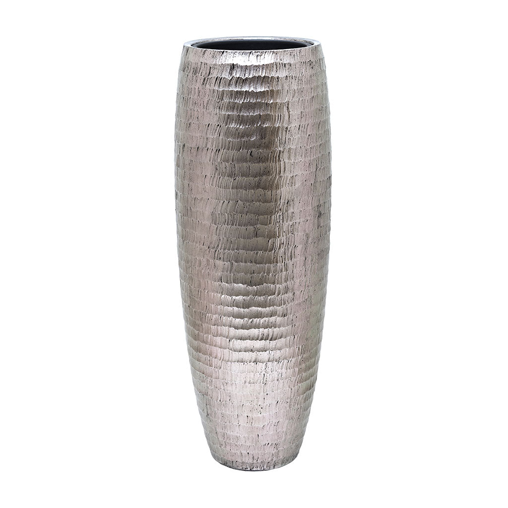 Opus Hammered Partner Planter - Silver L