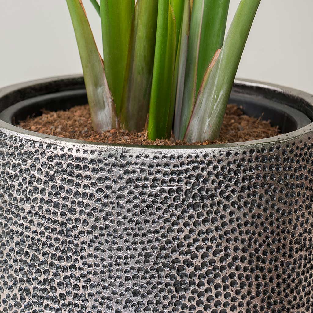 Opus Hit Darcy Planter - Silver With Internal Liner