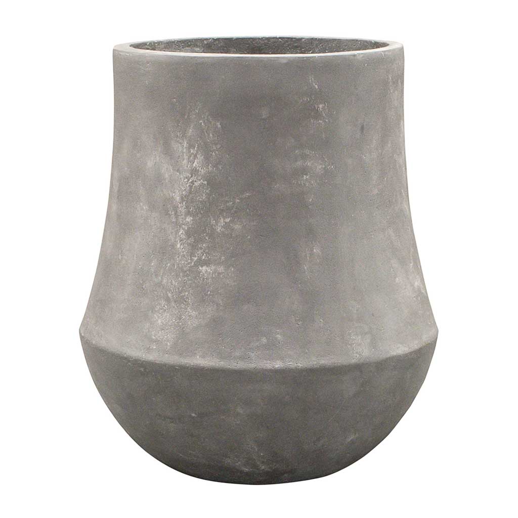 Polystone Coated Darcy Planter - Raw Grey - Medium