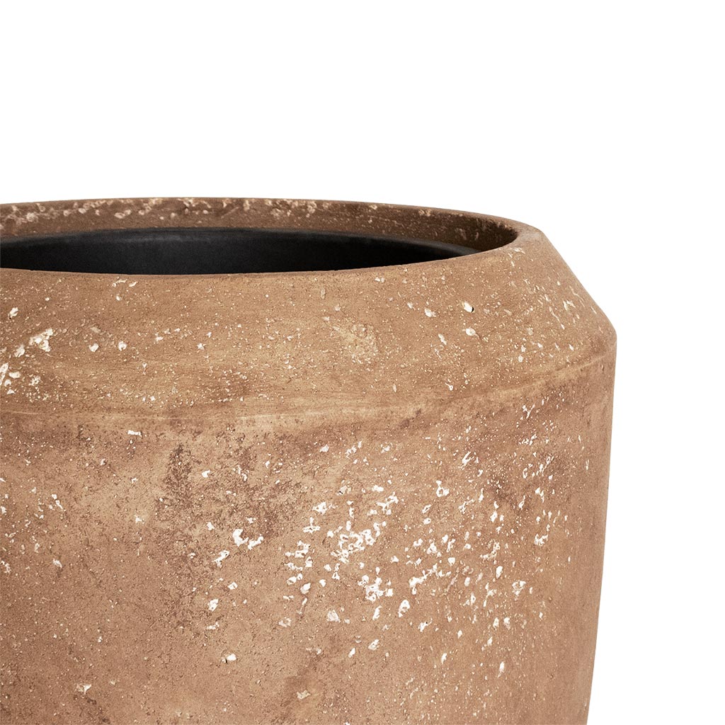 Polystone Coated Plain Coppa Planter - Rock