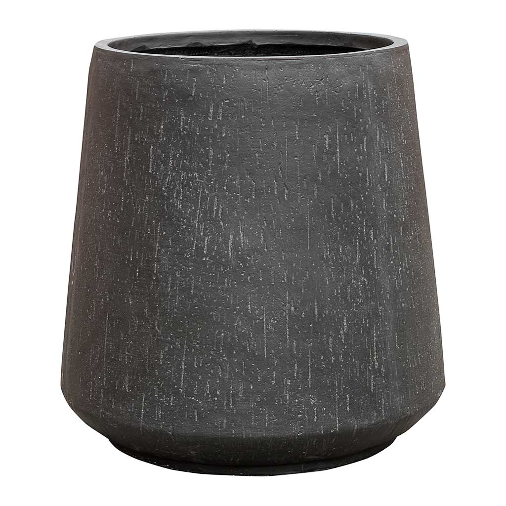 Raindrop Tube High Round Planter - Anthracite 55cm