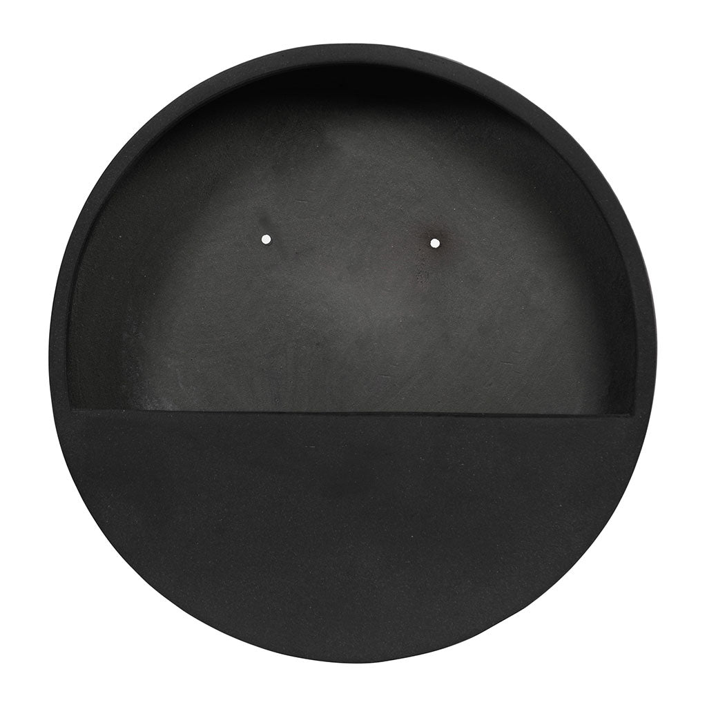 Wally Natural Wall Planter - Black Straight On