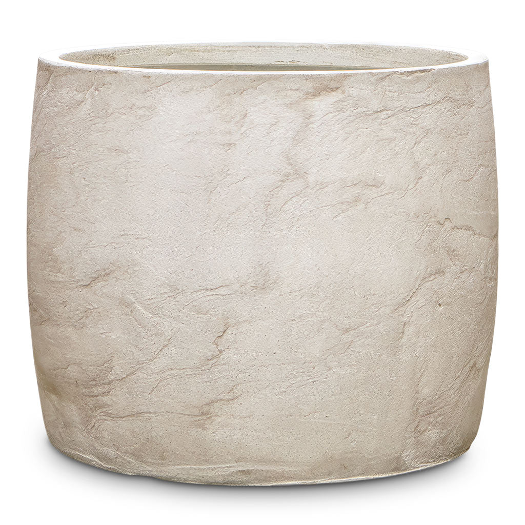 Algar Barrel Planter White 41x33cm