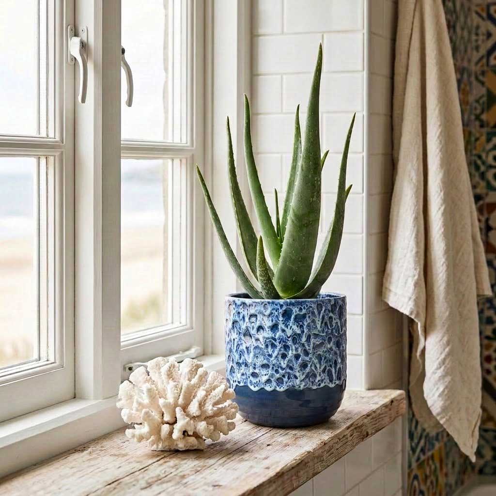 Ocean Glaze Plant Pot - Sapphire