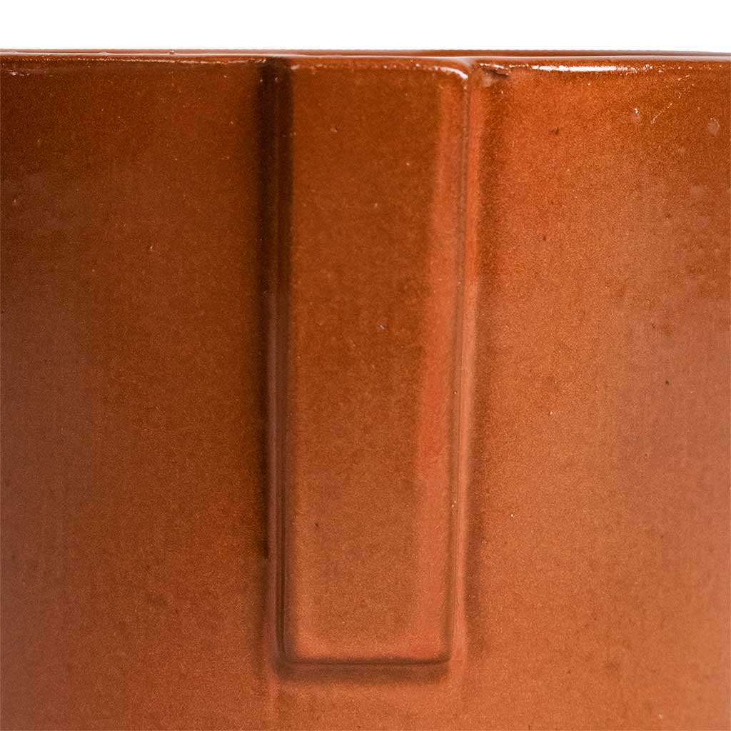 Aries Handles Plant Pot - Bright Rust