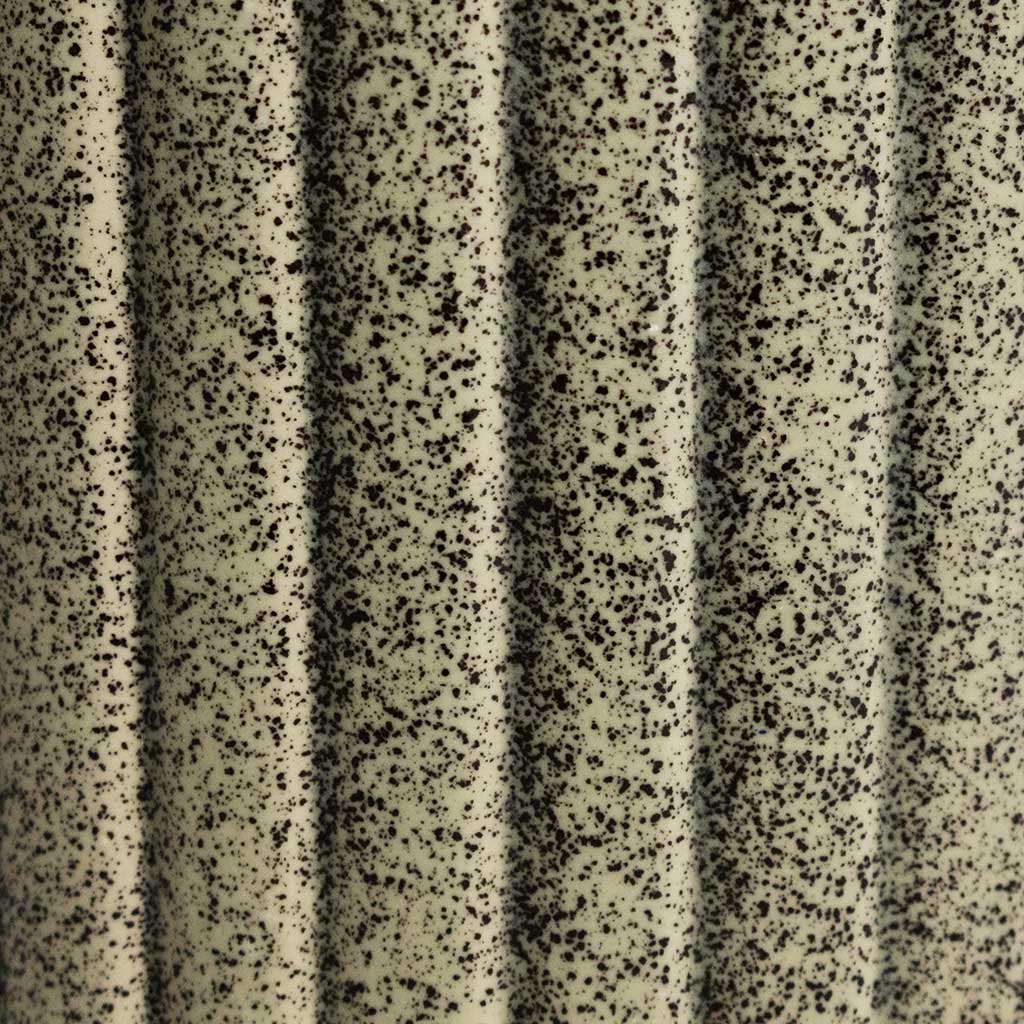 Azalea Ribbed Plant Pot - Speckled Green Stone