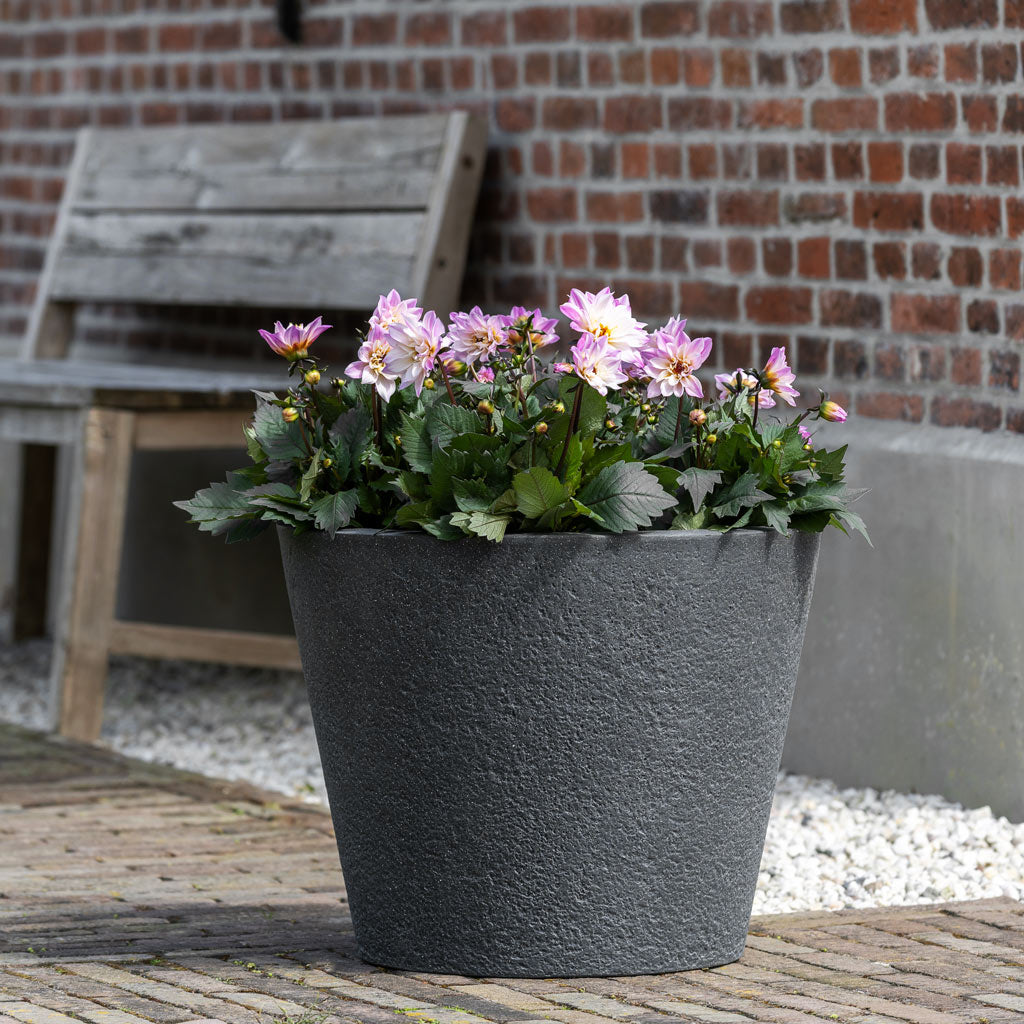 Bucket Granite Planter - Midnight Black