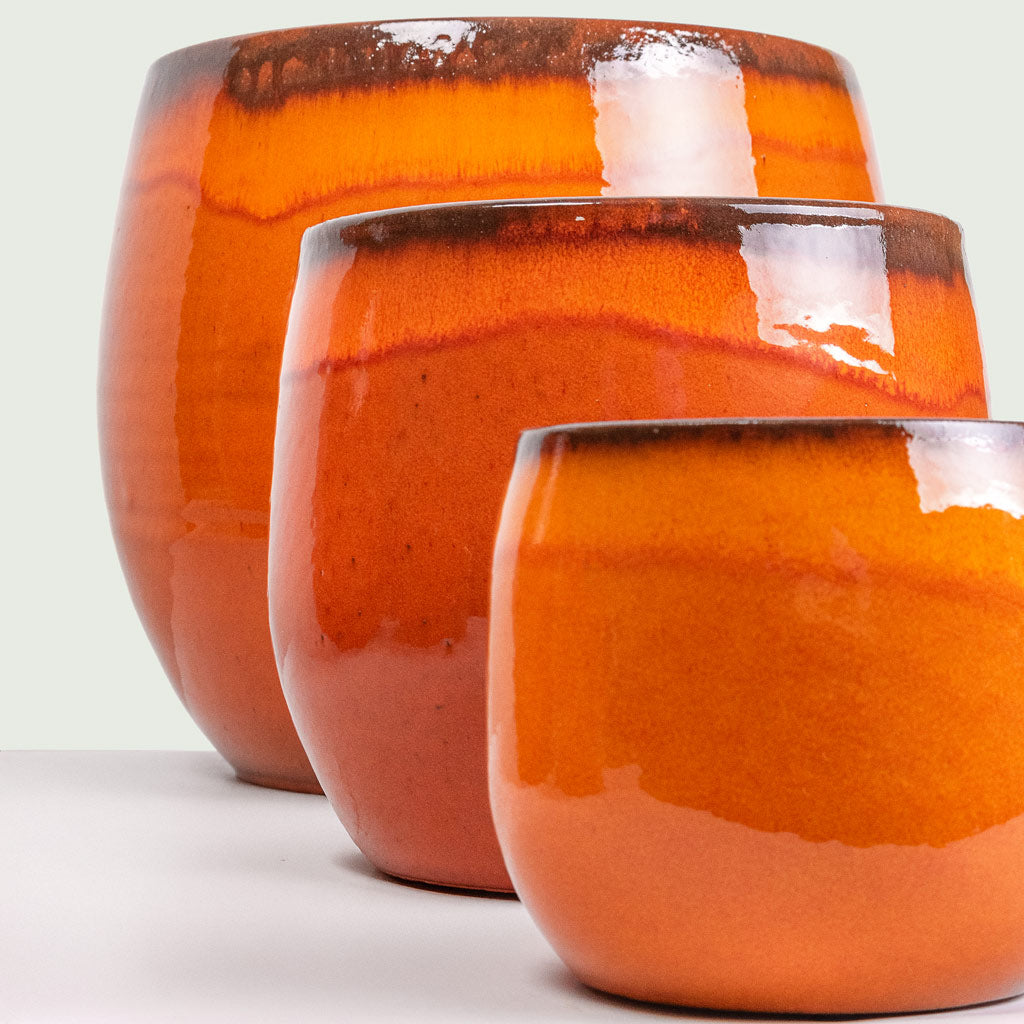 Charlotte Orange Plant Pot Small, Medium & Large Size 