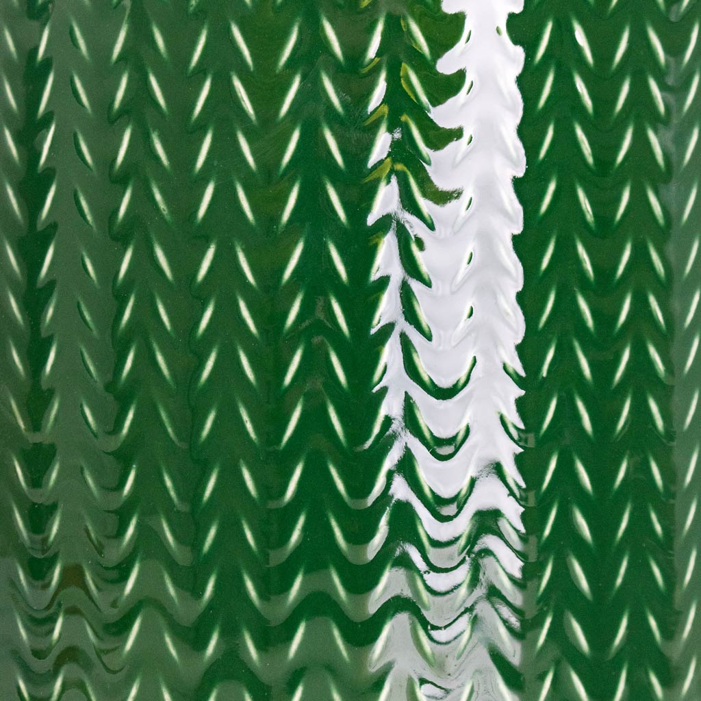 Chevron Pot Emerald - 19x17cm