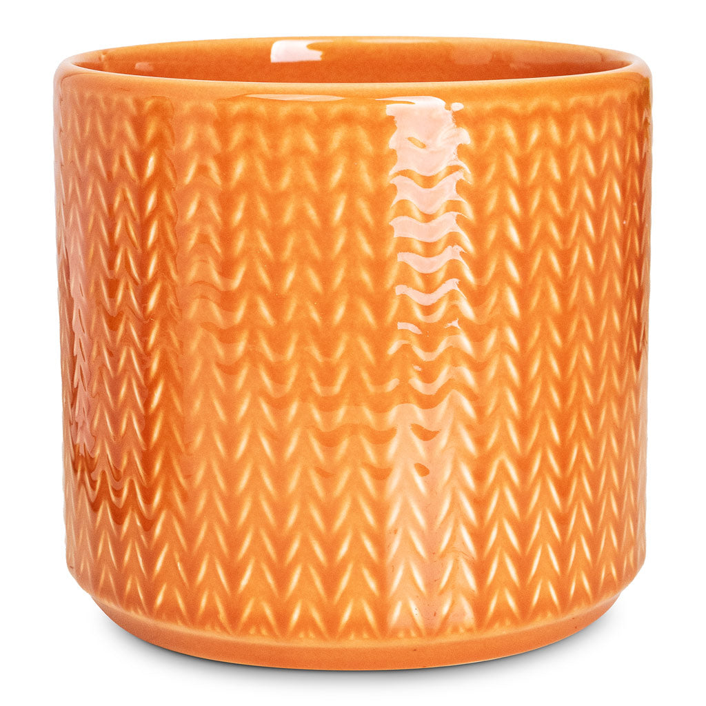 Chevron Pot Sienna - 15x15cm