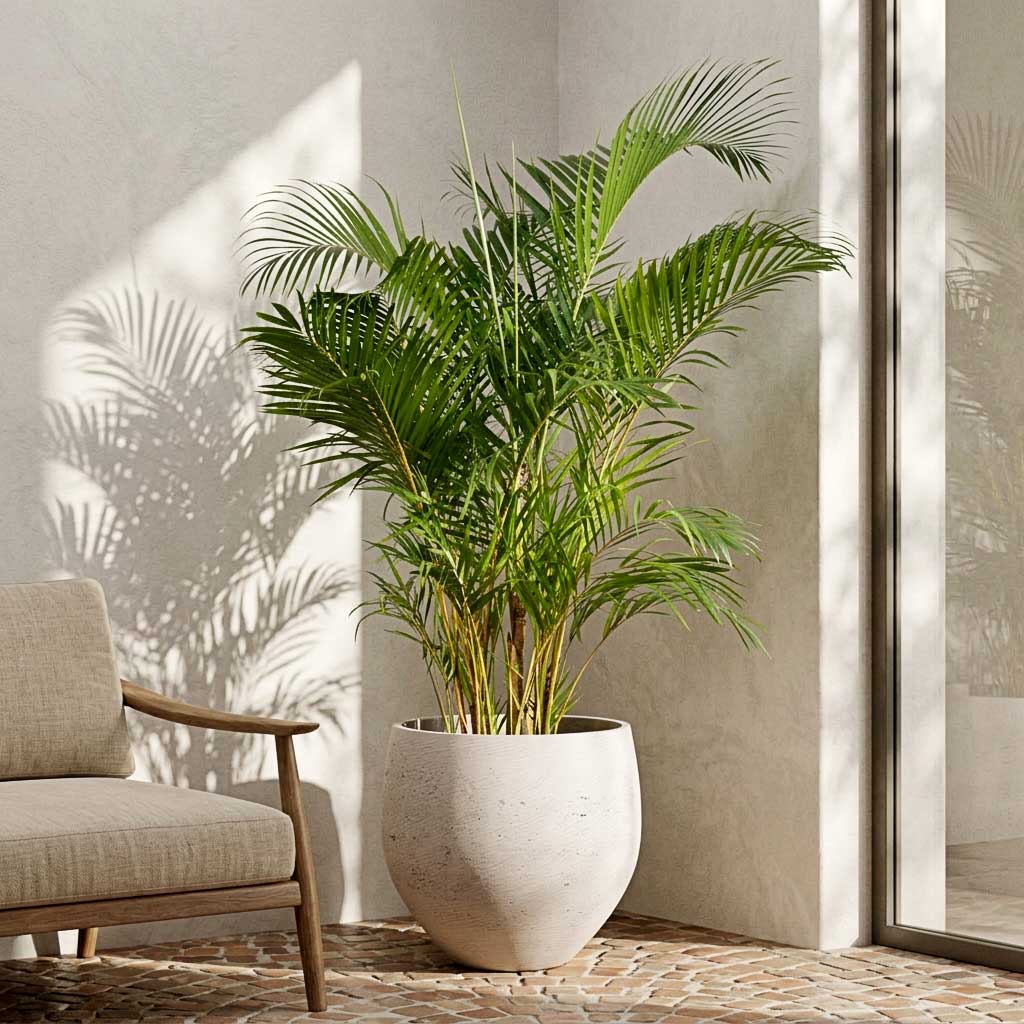 Chrysalidocarpus lutescens Areca 27x160cm Mini Orb Kevan Pot Grey Washed 48x43cm