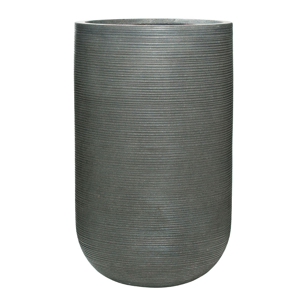 Cody Plant Vase - Ridged Dark Grey XL