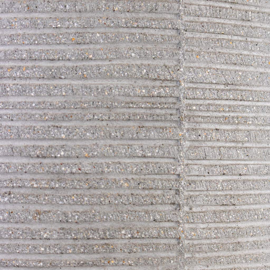 Dice Plant Pot - Ridged Cement 28 x 25cm