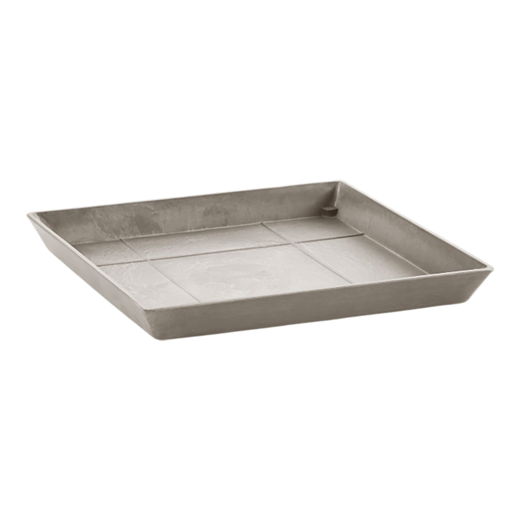 Cubed Plant Pot Saucer Taupe 36x36x4cm