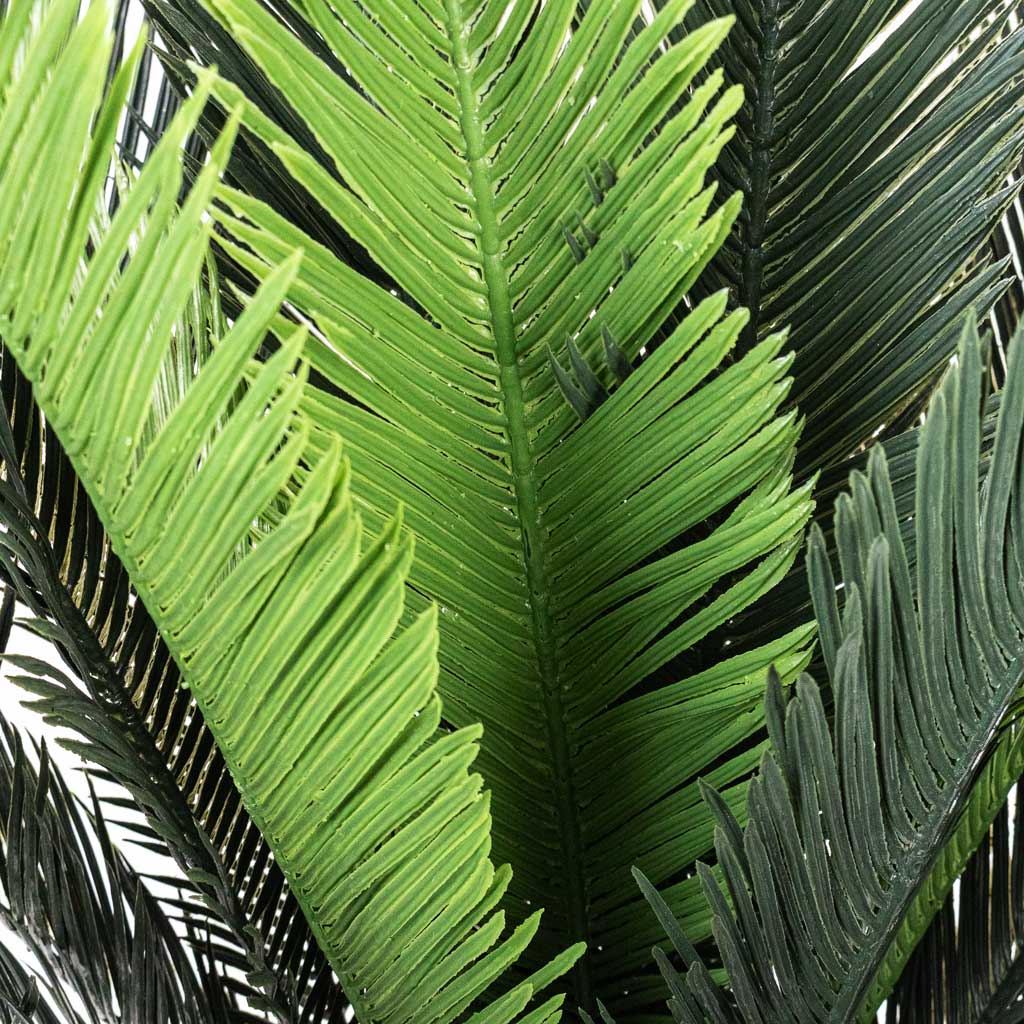 Cycas revoluta Palm Artificial 45cm House Plant In Nia Pot Midnight 18x15cm