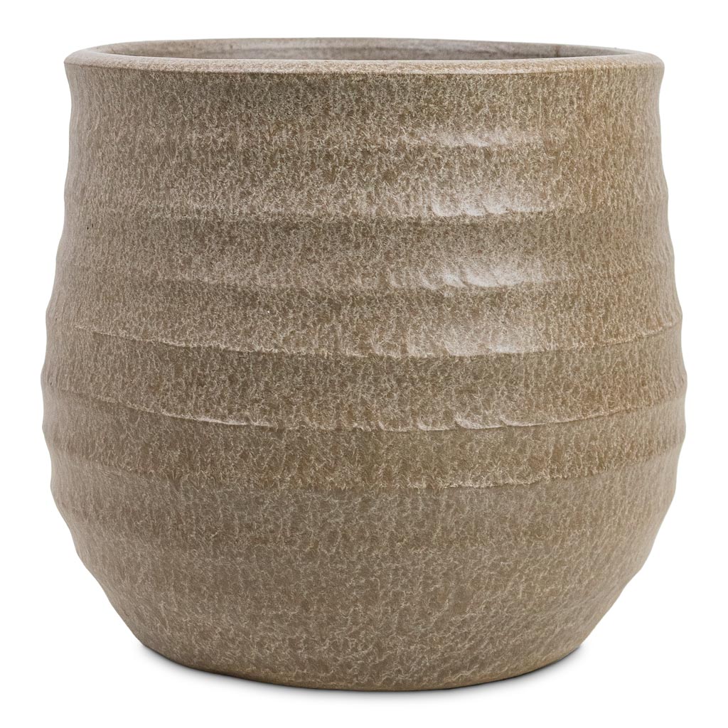 Devon Pot Beige Honeycomb 25x23cm