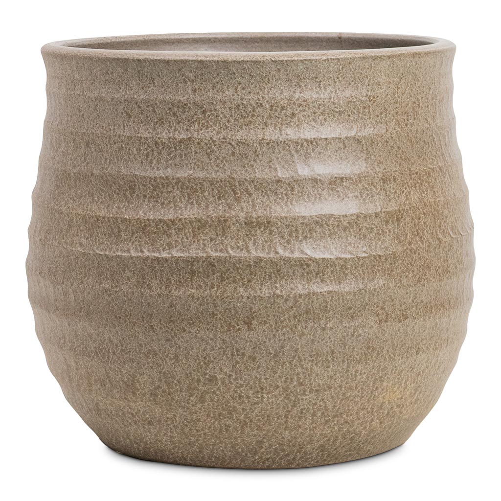Devon Pot Beige Honeycomb 29x27cm