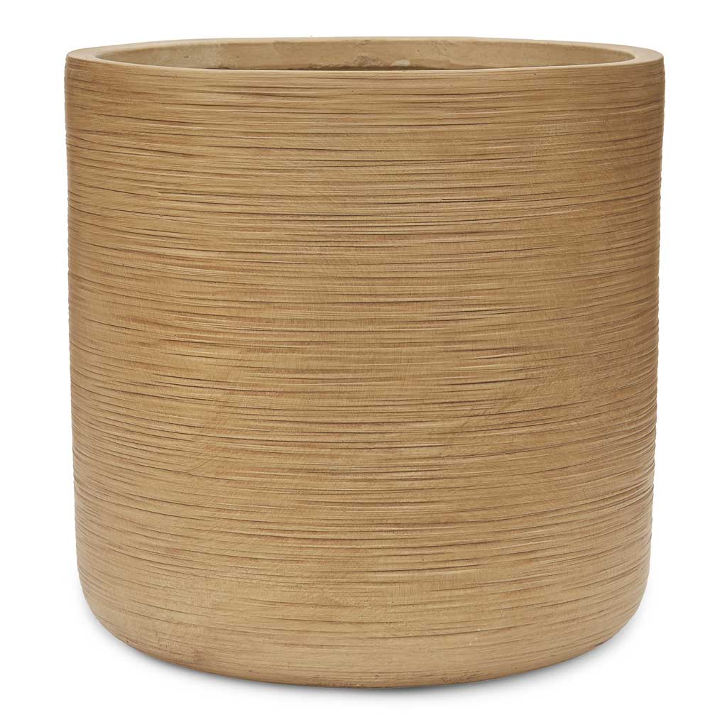 Dune Cylinder Planter - Almond - 44 x 44cm