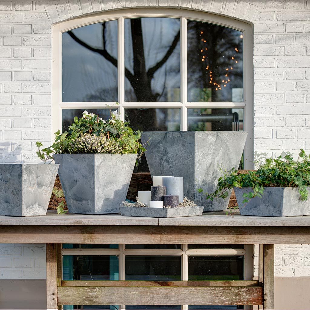 Ella Artstone Plant Pot - Grey