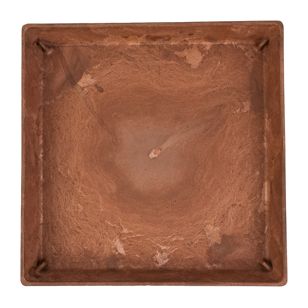 Ella Artstone Plant Pot Saucer- Oak - Base View