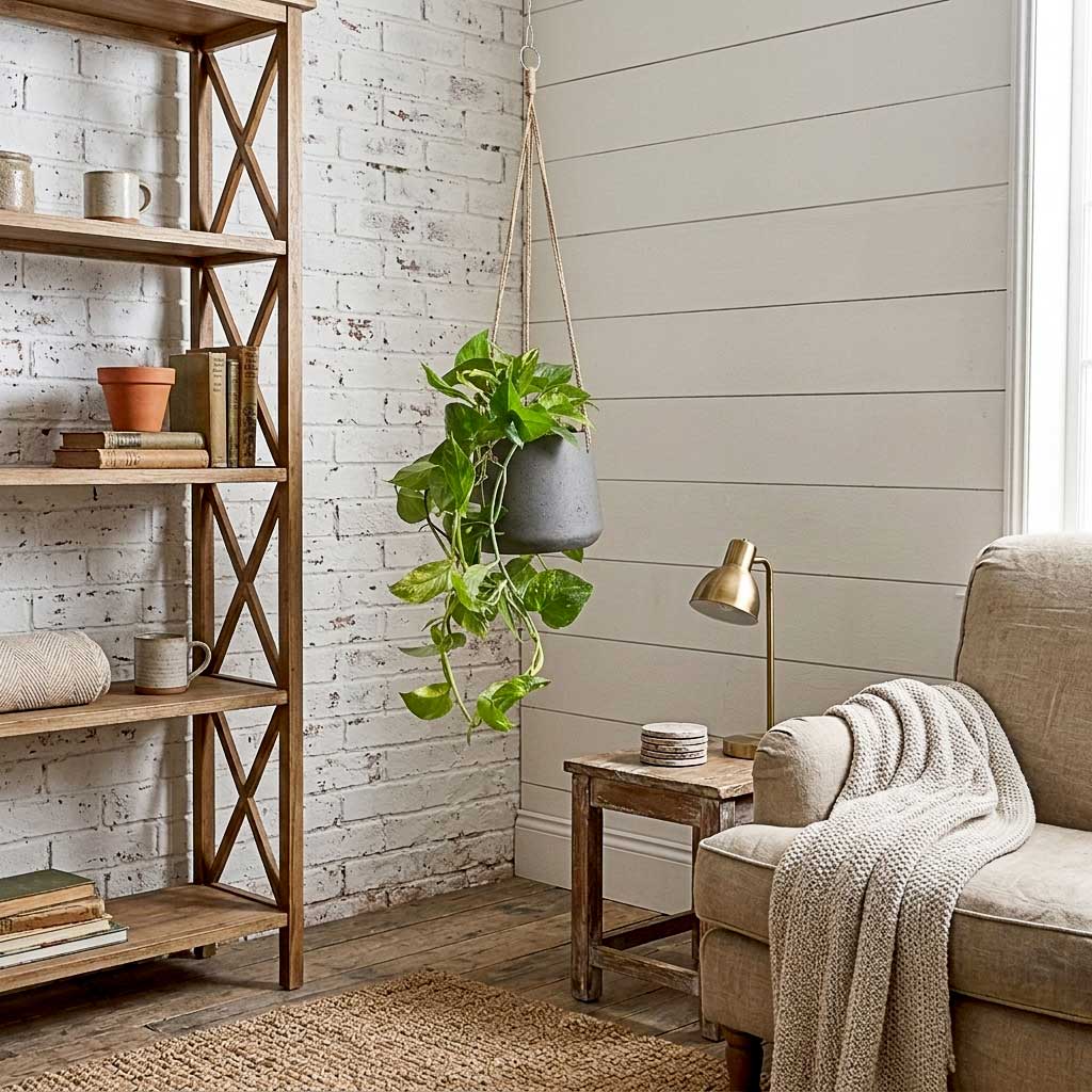 Patt Hanging Plant Pot - Black Washed - XSmall