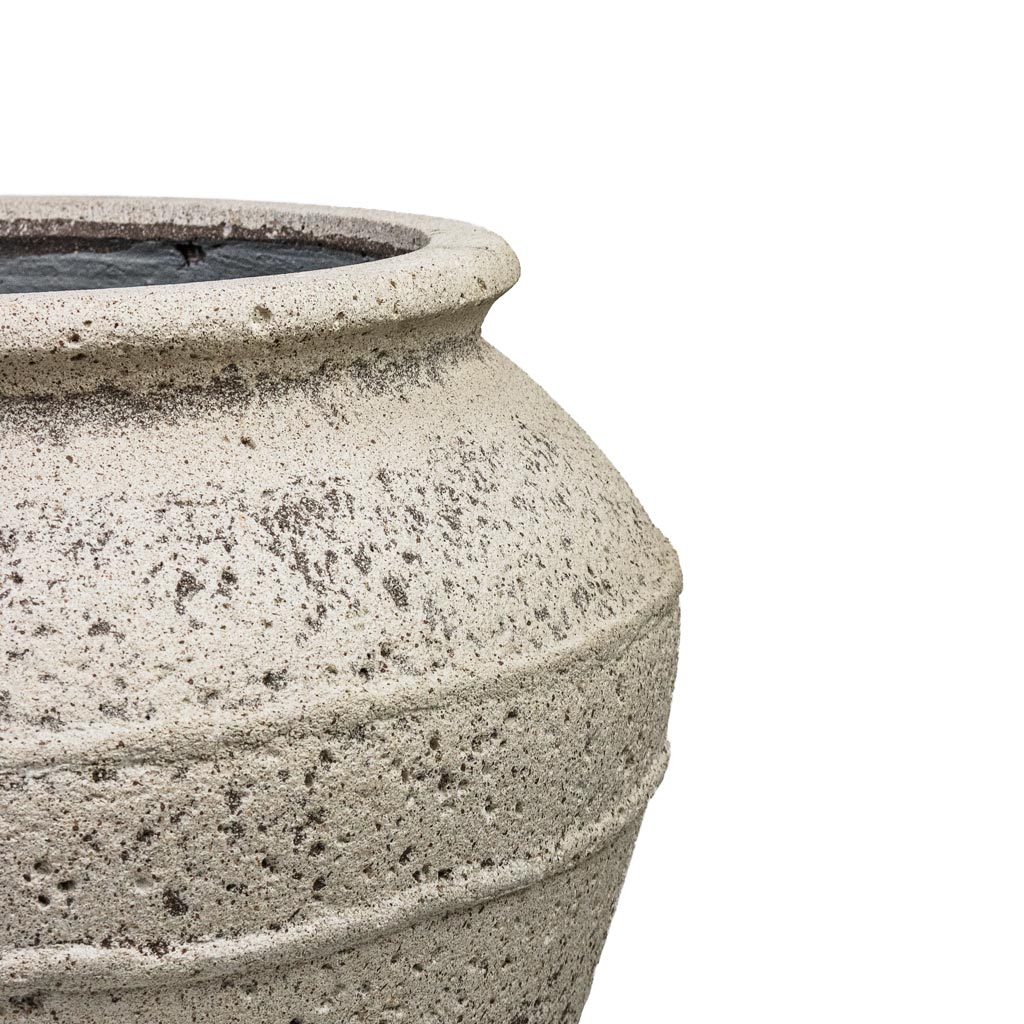Eros Mediterranean Planter - Chalk White Edge