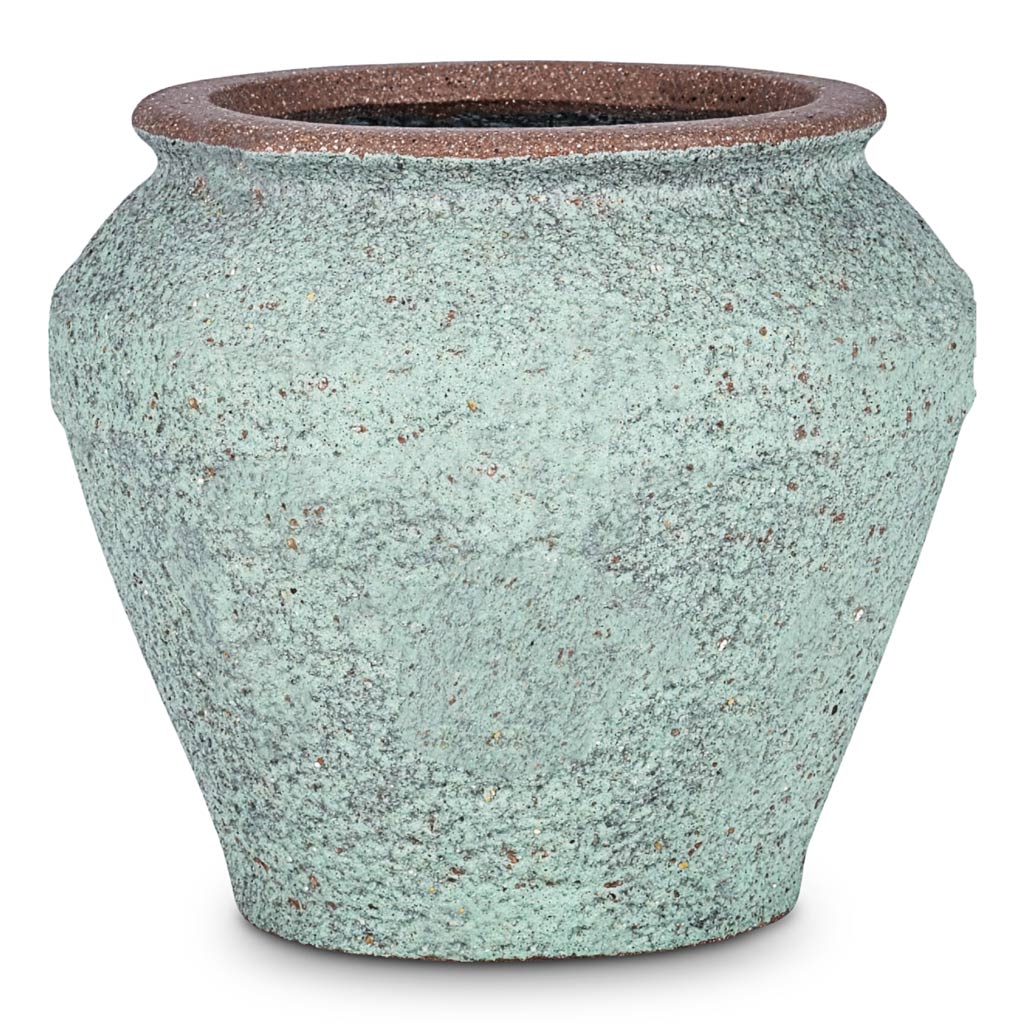 Eros Mediterranean Planter Rustic Green 33x28cm