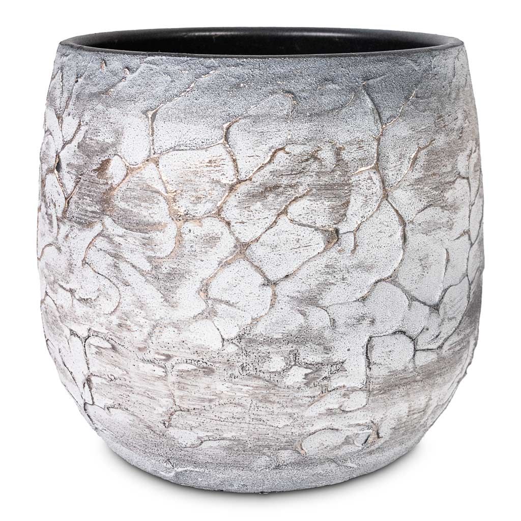 Evi Plant Pot Antique Silver - 15x13cm