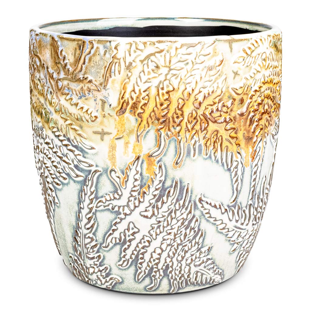 Fern Plant Pot Camouflage 16x15cm